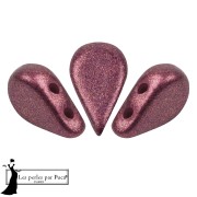 Cuentas de cristal Amos® de Puca® 5x8 mm - Bronze Light Plum x10 g