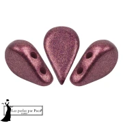 Cuentas de cristal Amos® de Puca® 5x8 mm - Bronze Light Plum x10 g