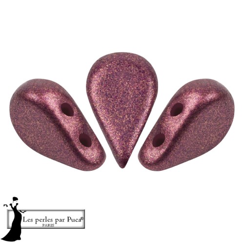 Cuentas de cristal Amos® de Puca® 5x8 mm - Bronze Light Plum x10 g