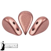 Cuentas de cristal Amos® de Puca® 5x8 mm - Bronce Light rose x10 g