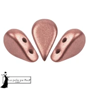 Cuentas de cristal Amos® de Puca® 5x8 mm - Bronce Light rose x10 g