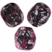 Facetadas 4 mm Jet Tweedy Pink x50