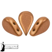 Cuentas de cristal Amos® de Puca® 5x8 mm - Bronce naranja x10 g