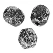 Facetadas 4 mm Jet Tweedy Silver x50