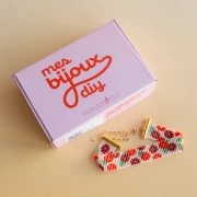 Mis joyas DIY - Kit de pulsera tipo manguito con motivos florales, tejida en telar