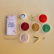 Mis joyas DIY - Kit de pulsera tipo manguito con motivos florales, tejida en telar