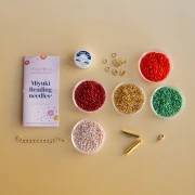 Mis joyas DIY - Kit de pulsera tipo manguito con motivos florales, tejida en telar