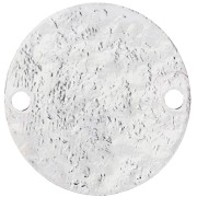 Entrepieza redonda de 15 mm con efecto martillado - Chapado en plata fina x1