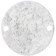 Entrepieza redonda de 15 mm con efecto martillado - Chapado en plata fina x1