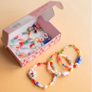 Mi bisutería - Kit de pulseras de cuentas de cerámica de colores