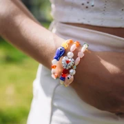 Mi bisutería - Kit de pulseras de cuentas de cerámica de colores