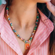 Mi bisutería - Kit de collar con Cuentas de concha tintada
