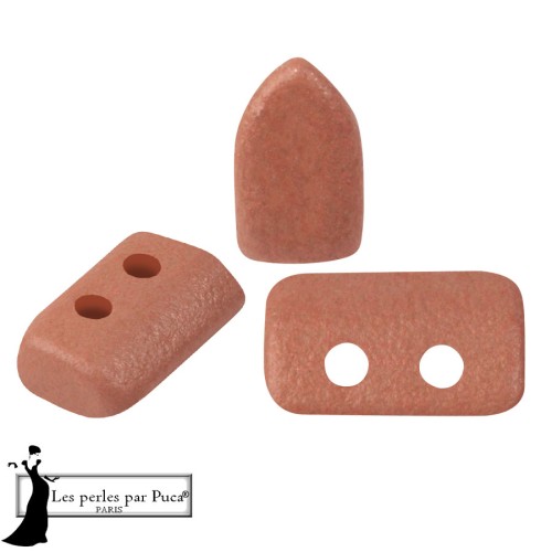 Cuentas de cristal Piros® de Puca® 2x5 mm - Neon Chocolate x10 g