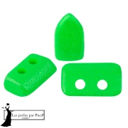 Cuentas de cristal Piros® de Puca® 2x5 mm - Verde neón x10 g
