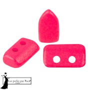 Cuentas de cristal Piros® de Puca® 2x5 mm - Rosa neón x10 g
