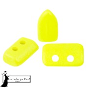 Cuentas de cristal Piros® de Puca® 2x5 mm - Amarillo neón x10 g