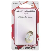 Cierre magnético de 18 mm para bolsitas y bolsos - Dorado x1