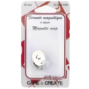 Cierre magnético de 18 mm para bolsitas y bolsos - Plateado x1
