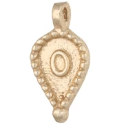Colgante étnico en forma de gota, tallado, 23 x 11,5 mm - Dorado claro x1