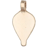 Colgante étnico en forma de gota, tallado, 23 x 11,5 mm - Dorado claro x1