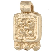 Dije cuadrado de estilo étnico, 18,5 x 11 mm - Dorado claro x1