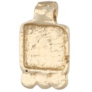 Dije cuadrado de estilo étnico, 18,5 x 11 mm - Dorado claro x1