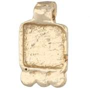 Dije cuadrado de estilo étnico, 18,5 x 11 mm - Dorado claro x1