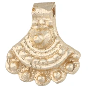 Dije con forma de abanico étnico, 18 x 16 mm - Dorado claro x1