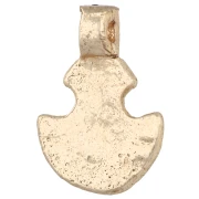 Dije étnico con forma de ancla, 16,5 x 12 mm - Dorado claro x1