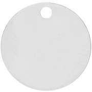 Lentejuela para grabar de 12 mm - grosor 0,4 mm - Plata 925 x1