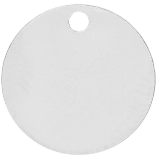 Lentejuela para grabar de 12 mm - grosor 0,4 mm - Plata 925 x1