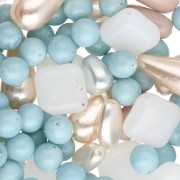 Azul claro - Surtido de cuentas bohemias - Mezcla azul claro, 50 g Surtido de cuentas bohemias - Mezcla azul claro, 50 g