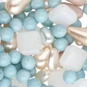 Surtido de cuentas bohemias - Mezcla azul claro, 50 g