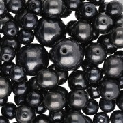 Gunmetal - Surtido de cuentas bohemias - Mezcla negra, 50 g Surtido de cuentas bohemias - Mezcla negra, 50 g