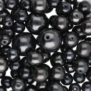 Surtido de cuentas bohemias - Mezcla negra, 50 g