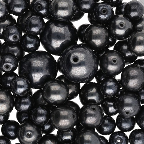 Surtido de cuentas bohemias - Mezcla negra, 50 g