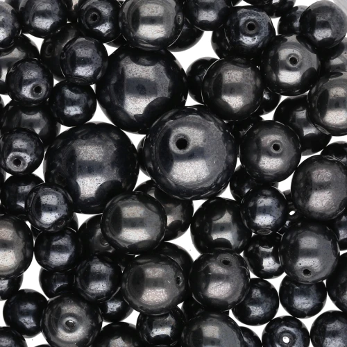 Surtido de cuentas bohemias - Mezcla negra, 50 g