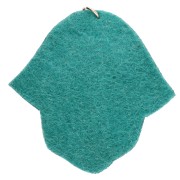 Colgante «Mano de Fátima» de 55,5 x 56 mm con cuentas y pedrería bordada - Turquesa - Cristal x1