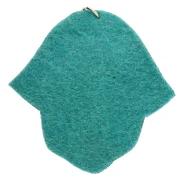 Colgante «Mano de Fátima» de 55,5 x 56 mm con cuentas y pedrería bordada - Turquesa - Cristal x1