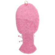 Colgante de langosta de 73 x 32 mm con cuentas bordadas - Rosa - Naranja x1