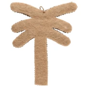 Colgante con forma de palmera de 69 x 58 mm, bordado con cuentas - Verde - Bronce x1