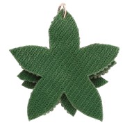 Colgante de flor de 38 mm con cuentas bordadas - Caqui x1