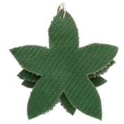 Colgante de flor de 38 mm con cuentas bordadas - Caqui x1