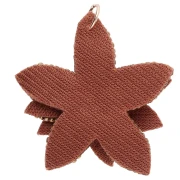 Colgante de flor de 38 mm con cuentas bordadas - Bronce x1