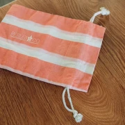 Regalo - Bolsa de algodón a rayas con el logotipo de Cuentas and Co