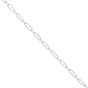 Cadena de eslabones ovales alternados (1x1) con textura, 4 mm, acero inoxidable 304, 1 m