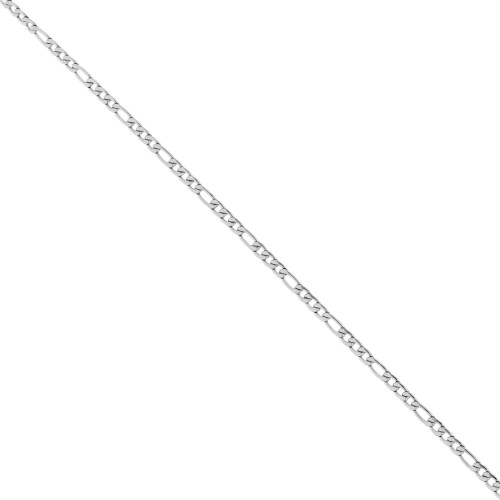 Cadena de eslabones tipo Figaro alternados (1x3) de 2,9 mm - Acero inoxidable 316L x 50 cm