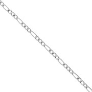 Cadena de eslabones tipo Figaro alternados (1x3) de 2,9 mm - Acero inoxidable 316L x 50 cm
