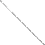 Cadena de eslabones tipo Figaro alternados (1x3) de 3,9 mm - Acero inoxidable 316L, 50 cm