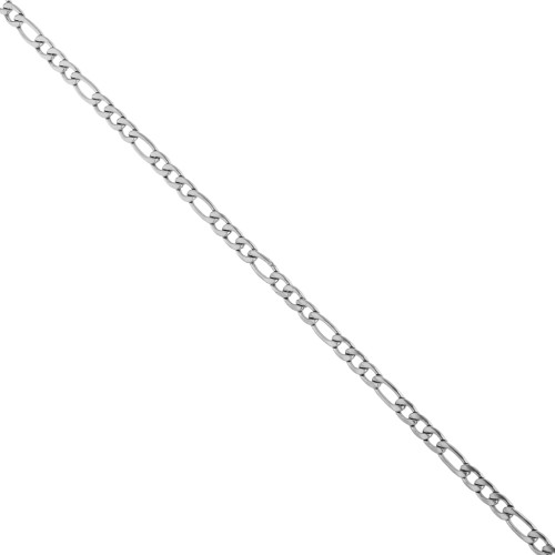 Cadena de eslabones tipo Figaro alternados (1x3) de 3,9 mm - Acero inoxidable 316L, 50 cm